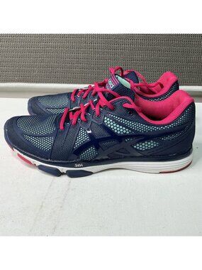 Asics Gel-Exert TR Women's Training Shoes Size 8.5 Navy Pink Lightweight Sneaker